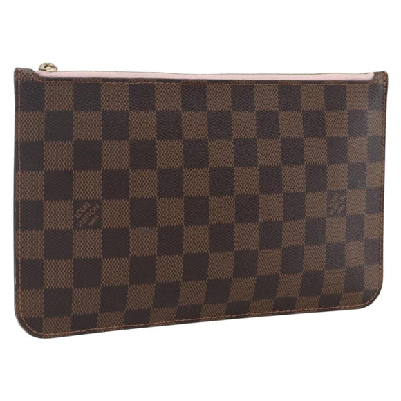 LOUIS VUITTON Damier Ebene Neverfull MM Pouch LV Auth ep13583