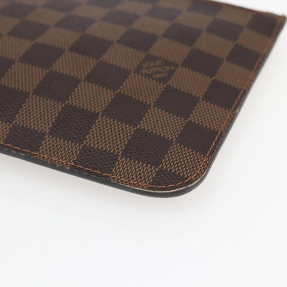 LOUIS VUITTON Damier Ebene Neverfull MM Pouch LV Auth ep13583