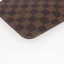 LOUIS VUITTON Damier Ebene Neverfull MM Pouch LV Auth ep13583-15