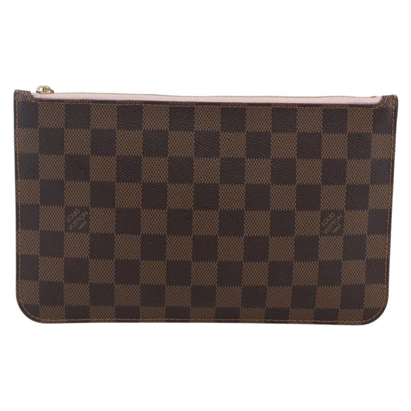 LOUIS VUITTON Damier Ebene Neverfull MM Pouch LV Auth ep13583