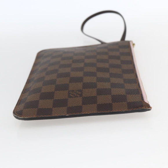 LOUIS VUITTON Damier Ebene Neverfull MM Pouch LV Auth ep13583
