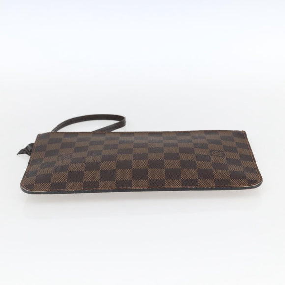LOUIS VUITTON Damier Ebene Neverfull MM Pouch LV Auth ep13583