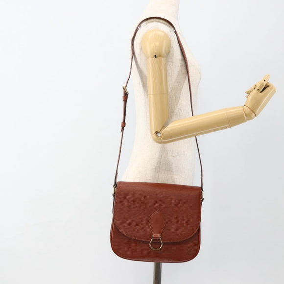 LOUIS VUITTON Epi Saint Cloud GM Shoulder Bag Brown M52193 LV Auth ep13585