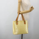 LOUIS VUITTON Monogram Vernis Houston Hand Bag Perle M91342 LV Auth ep13590-23