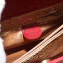 GUCCI Bamboo Hand Bag Leather Red Gold 002 1186 0260 Auth ep13591-14