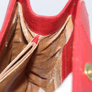 GUCCI Bamboo Hand Bag Leather Red Gold 002 1186 0260 Auth ep13591-19
