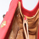 GUCCI Bamboo Hand Bag Leather Red Gold 002 1186 0260 Auth ep13591-20