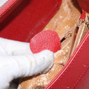GUCCI Bamboo Hand Bag Leather Red Gold 002 1186 0260 Auth ep13591-23