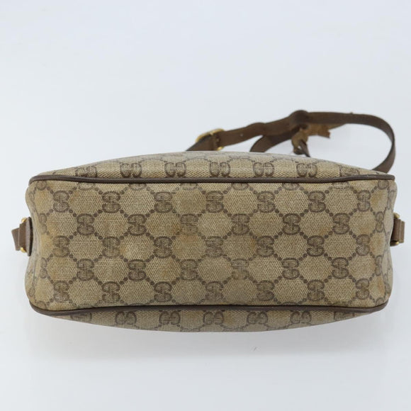 GUCCI GG Supreme Web Sherry Line Bag PVC Beige Gold 89 02 077 Auth ep13593