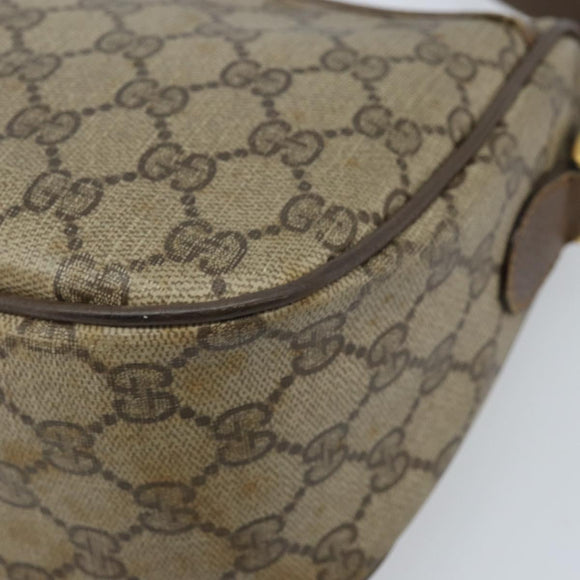 GUCCI GG Supreme Web Sherry Line Bag PVC Beige Gold 89 02 077 Auth ep13593
