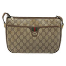 GUCCI GG Supreme Web Sherry Line Bag PVC Beige Gold 89 02 077 Auth ep13593-13