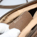 GUCCI GG Supreme Web Sherry Line Bag PVC Beige Gold 89 02 077 Auth ep13593-12