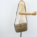 GUCCI GG Supreme Web Sherry Line Bag PVC Beige Gold 89 02 077 Auth ep13593-25