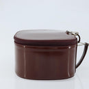 GUCCI Hand Bag Patent leather Brown Silver Auth ep13600-3
