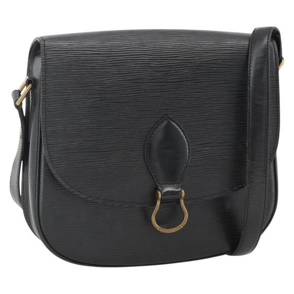 LOUIS VUITTON Epi Saint Cloud GM Shoulder Bag Black Noir M52192 LV Auth ep13601
