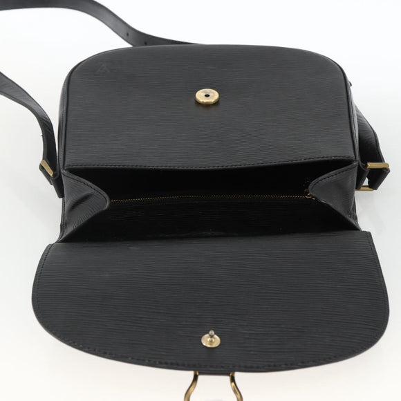 LOUIS VUITTON Epi Saint Cloud GM Shoulder Bag Black Noir M52192 LV Auth ep13601