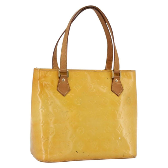LOUIS VUITTON Monogram Vernis Houston Handtas Gris M91053 LV Auth ep13603
