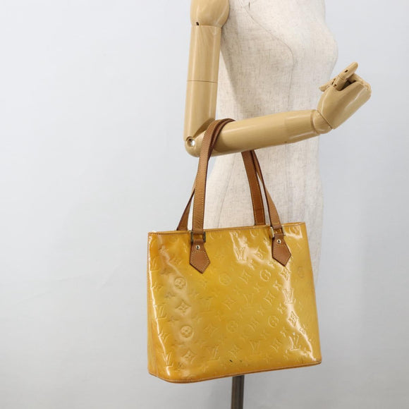 LOUIS VUITTON Monogram Vernis Houston Handtas Gris M91053 LV Auth ep13603