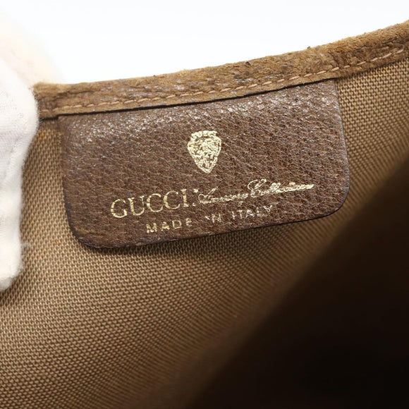 GUCCI GG Supreme Web Sherry Line Tote Bag PVC Beige Auth ep13605