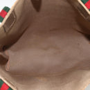 GUCCI GG Supreme Web Sherry Line Tote Bag PVC Beige Auth ep13605-16