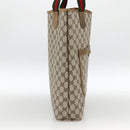 GUCCI GG Supreme Web Sherry Line Tote Bag PVC Beige Auth ep13605-4