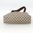 GUCCI GG Supreme Web Sherry Line Tote Bag PVC Beige Auth ep13605-9