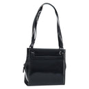 GUCCI Tote Bag Patent leather Black Silver Auth ep13611-1