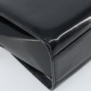 GUCCI Tote Bag Patent leather Black Silver Auth ep13611-15