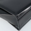 GUCCI Tote Bag Patent leather Black Silver Auth ep13611-17