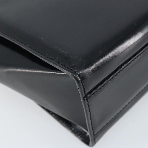 GUCCI Tote Bag Patent leather Black Silver Auth ep13611