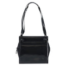 GUCCI Tote Bag Patent leather Black Silver Auth ep13611-13