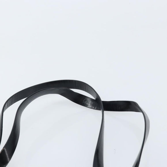 GUCCI Tote Bag Patent leather Black Silver Auth ep13611