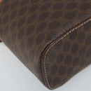 CELINE Macadam Canvas Vanity Handtasche PVC Leder Braun Gold Auth ep13612-16