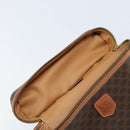 CELINE Macadam Canvas Vanity Handtasche PVC Leder Braun Gold Auth ep13612-10