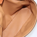 CELINE Macadam Canvas Vanity Handtasche PVC Leder Braun Gold Auth ep13612-11