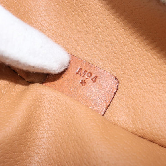 CELINE Macadam Canvas Vanity Handtasche PVC Leder Braun Gold Auth ep13612