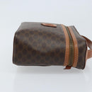 CELINE Macadam Canvas Vanity Handtasche PVC Leder Braun Gold Auth ep13612-3
