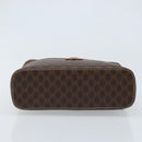 CELINE Macadam Canvas Vanity Handtasche PVC Leder Braun Gold Auth ep13612-5