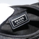 PRADA Umhängetasche Nylon Schwarz Silber Auth ep13614-19