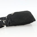PRADA Umhängetasche Nylon Schwarz Silber Auth ep13614-3