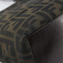 FENDI Zucca Canvas Hand Bag Black Brown Auth ep13621-16