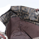 FENDI Zucca Canvas Hand Bag Black Brown Auth ep13621-18