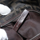 FENDI Zucca Canvas Hand Bag Black Brown Auth ep13621-12
