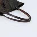 FENDI Zucca Canvas Hand Bag Black Brown Auth ep13621-7
