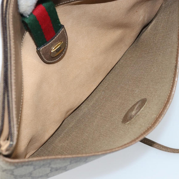 GUCCI GG Supreme Web Sherry Line Bag PVC Beige Red 904 02 026 Auth ep13622