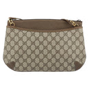 GUCCI GG Supreme Web Sherry Line Bag PVC Beige Red 904 02 026 Auth ep13622-2