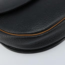 Christian Dior Shoulder Bag Leather Black Gold Auth ep13624-14