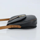 Christian Dior Shoulder Bag Leather Black Gold Auth ep13624-4