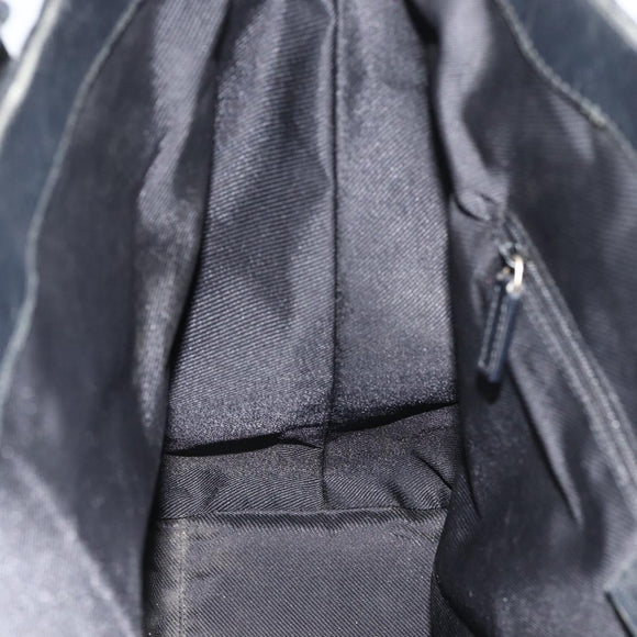 GUCCI GG Canvas Hand Bag Silver Navy 002 1121 1669 Auth ep13625