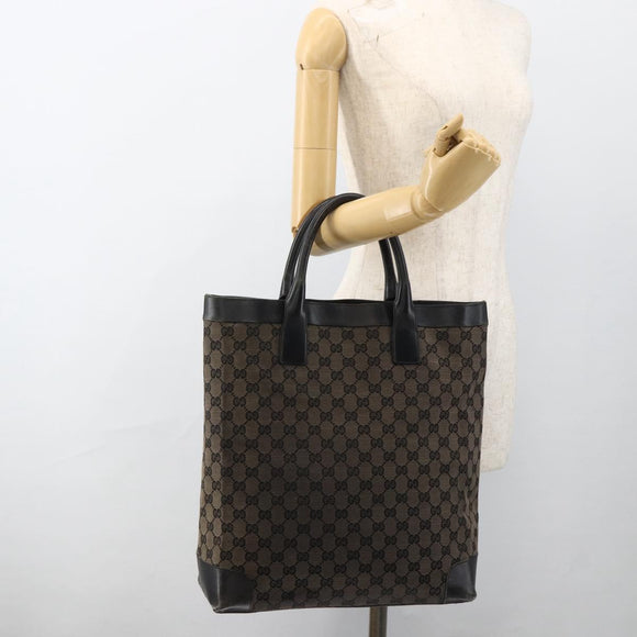 GUCCI GG Canvas Hand Bag Silver Navy 002 1121 1669 Auth ep13625
